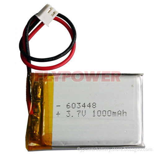 Lithium Ion Polymer Battery Pack 3.7V 1000mAh